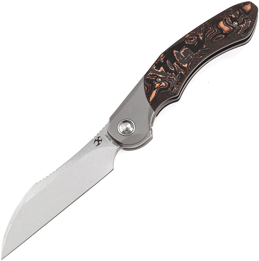 Kansept Cosmos Framelock Pocket Knife Copper Carbon Fiber - K1059A1