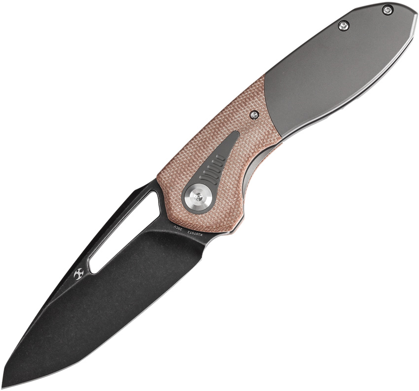 Kansept Thoth Bolster Lock Brown Micarta Framelock Pocket Knife - K1075T2