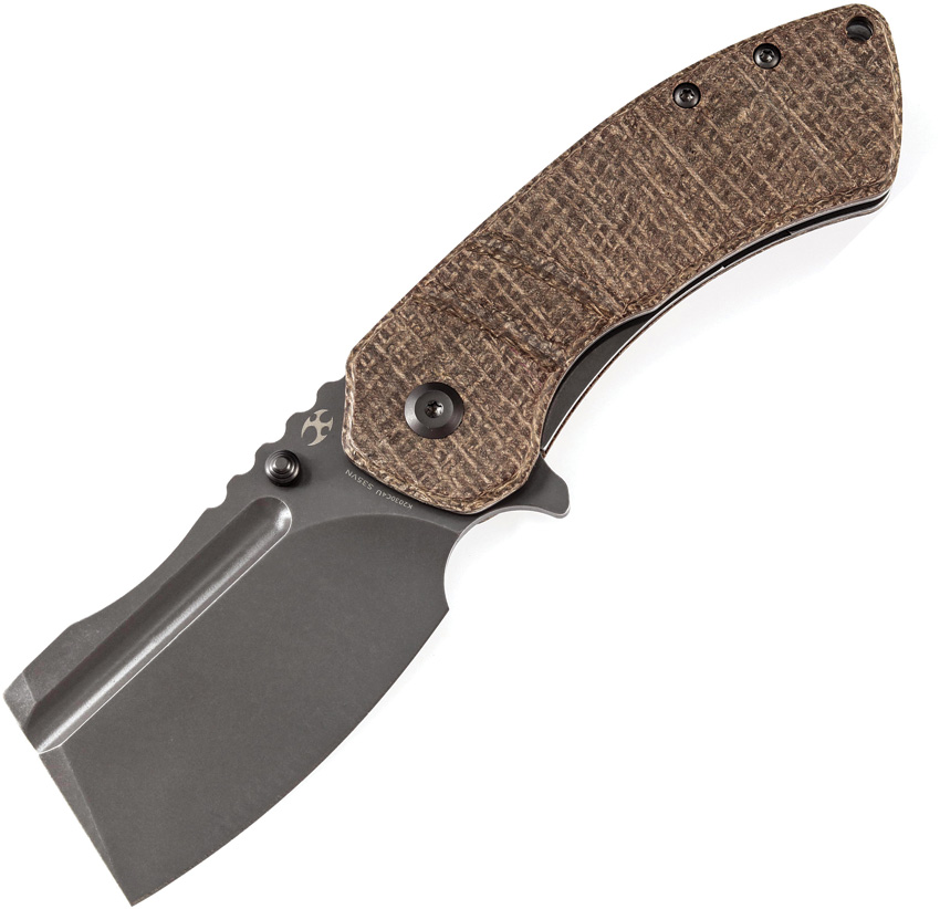 Kansept M+ Korvid Linerlock Pocket Knife Burlap Micarta - K2030C4