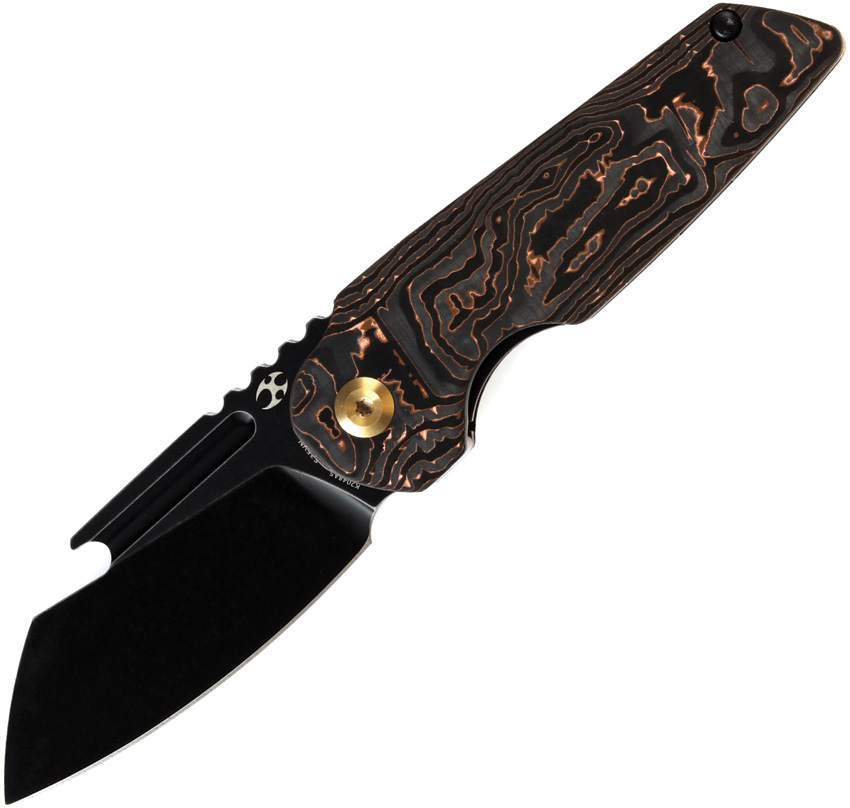 Kansept Rafe Linerlock Pocket Knife Copper Carbon Fiber - K2048A5