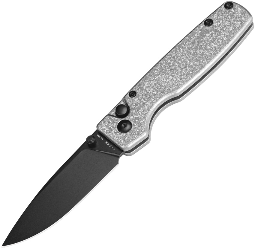 Kizer Cutlery Original XL Button Lock Pocket Knife Titanium - KI4605A2