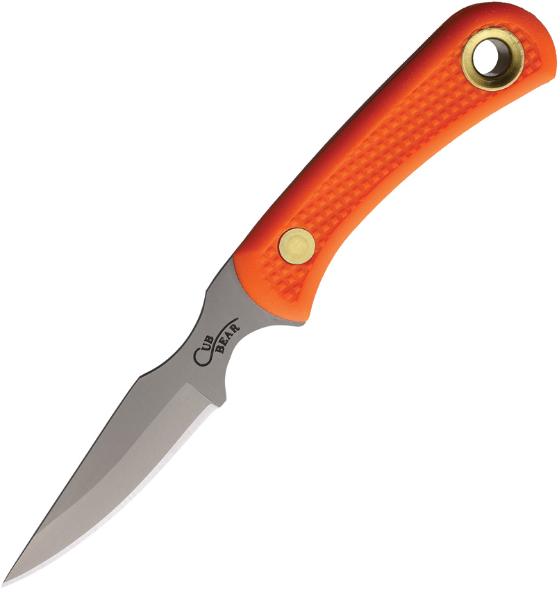 Knives Of Alaska Cub Bear Suregrip Fixed Blade Caping Knife Orange - KOA00008FG
