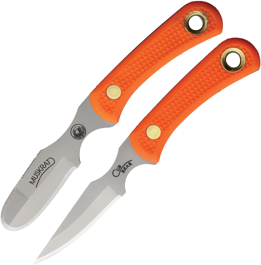 Knives Of Alaska Muskrat/Cub Fixed Blade Knife Combo Orange - KOA00104FG