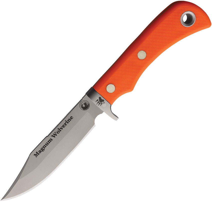 Knives Of Alaska Magnum Wolverine Suregrip Fixed Blade Knife Orange - KOA00155FG