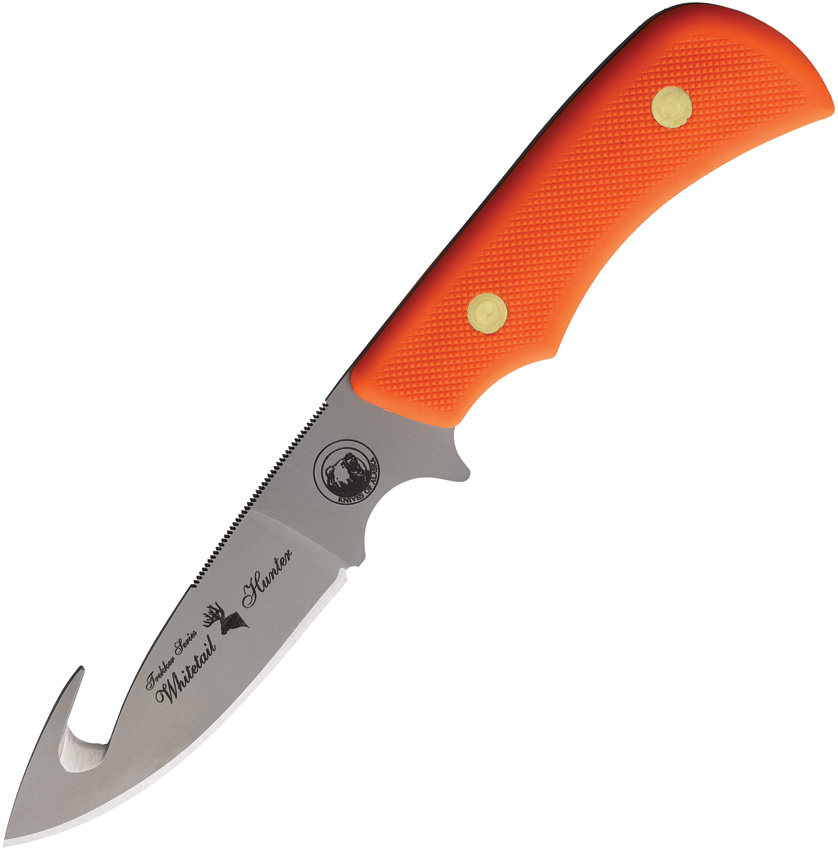 Knives Of Alaska Trekker Fixed Blade Guthook Knife Whitetail Orange - KOA00178FG