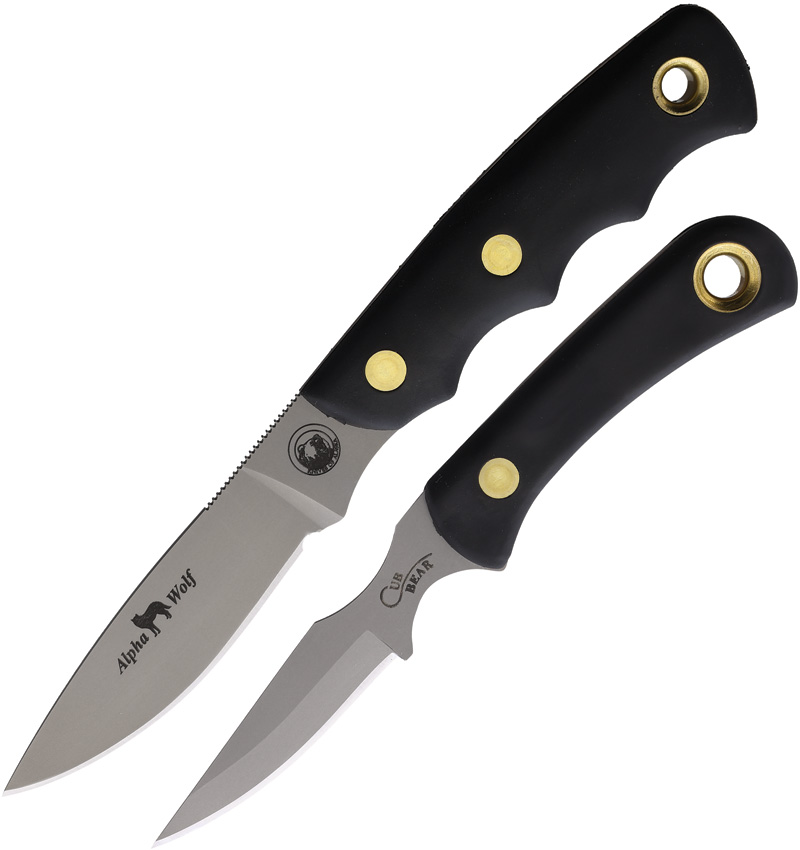 Knives Of Alaska Alpha Wolfe S30V/Cub Suregrip Fixed Blade Knives - KOA00366FG
