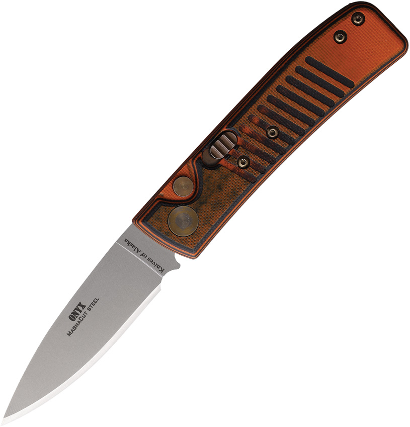 Knives Of Alaska Automatic Onyx Button Lock Pocket Knife Orange G10 - KOA00955FG
