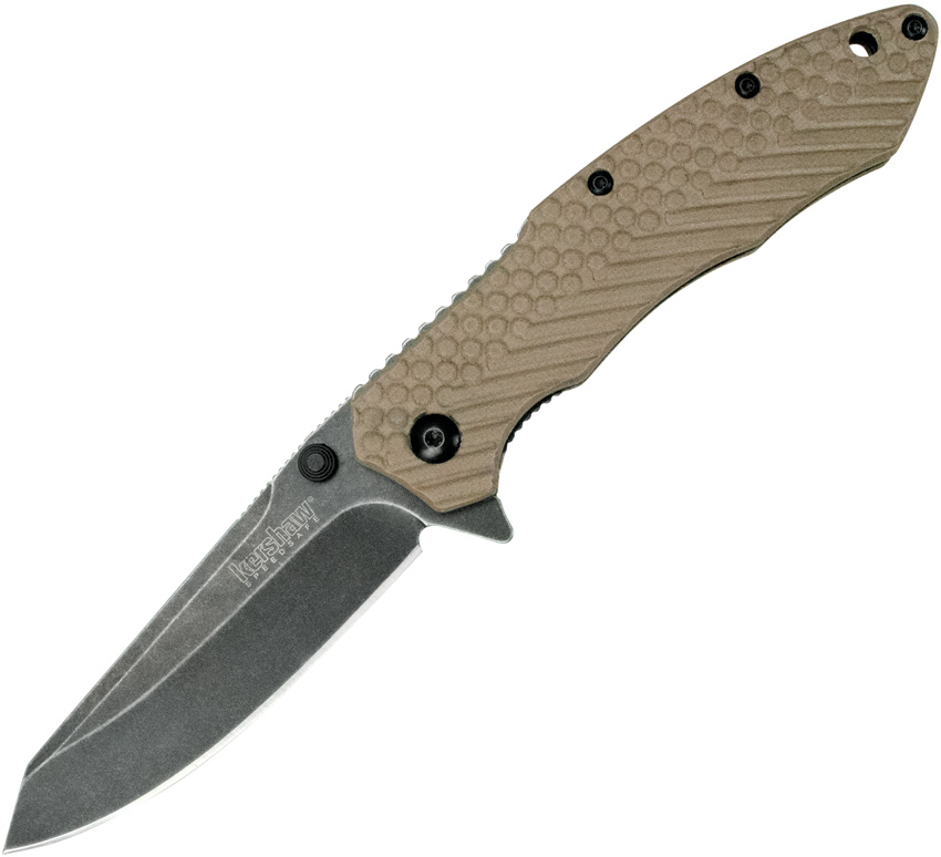 Kershaw Brookside Linerlock Pocket Knife Drop Point Spring Assisted - KS1308TANBWX