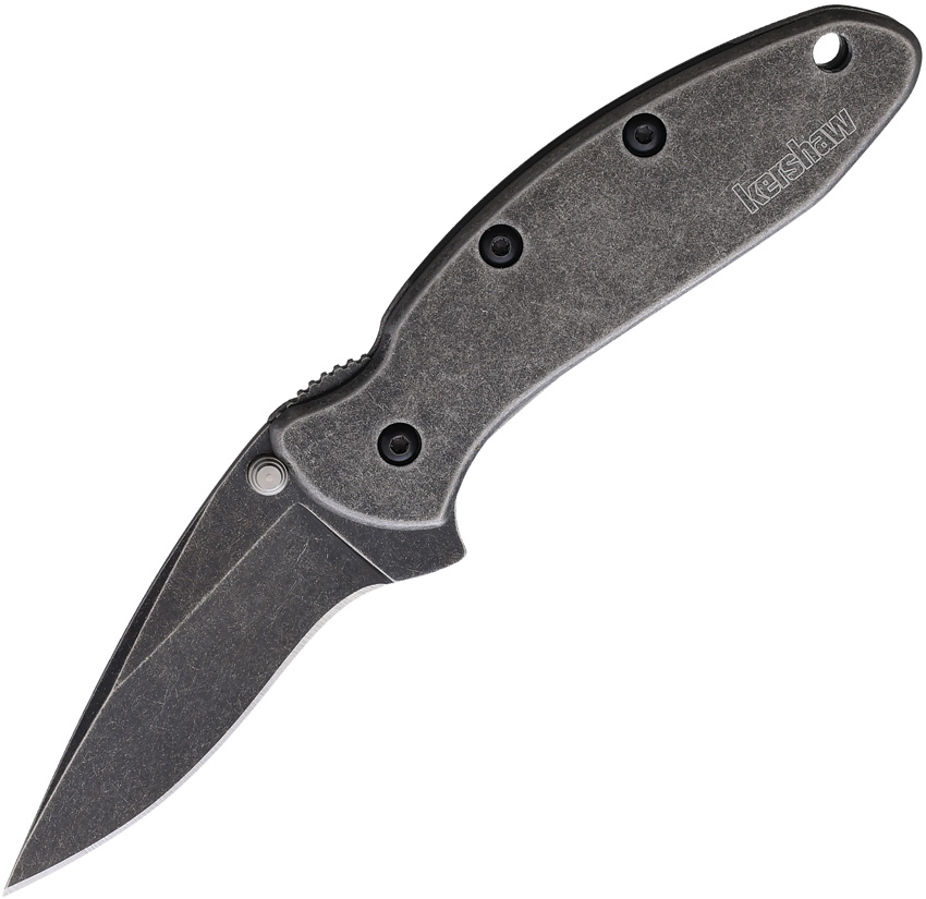 Kershaw Chive Framelock Pocket Knife Spring Assisted Blackwash - KS1600BLKW