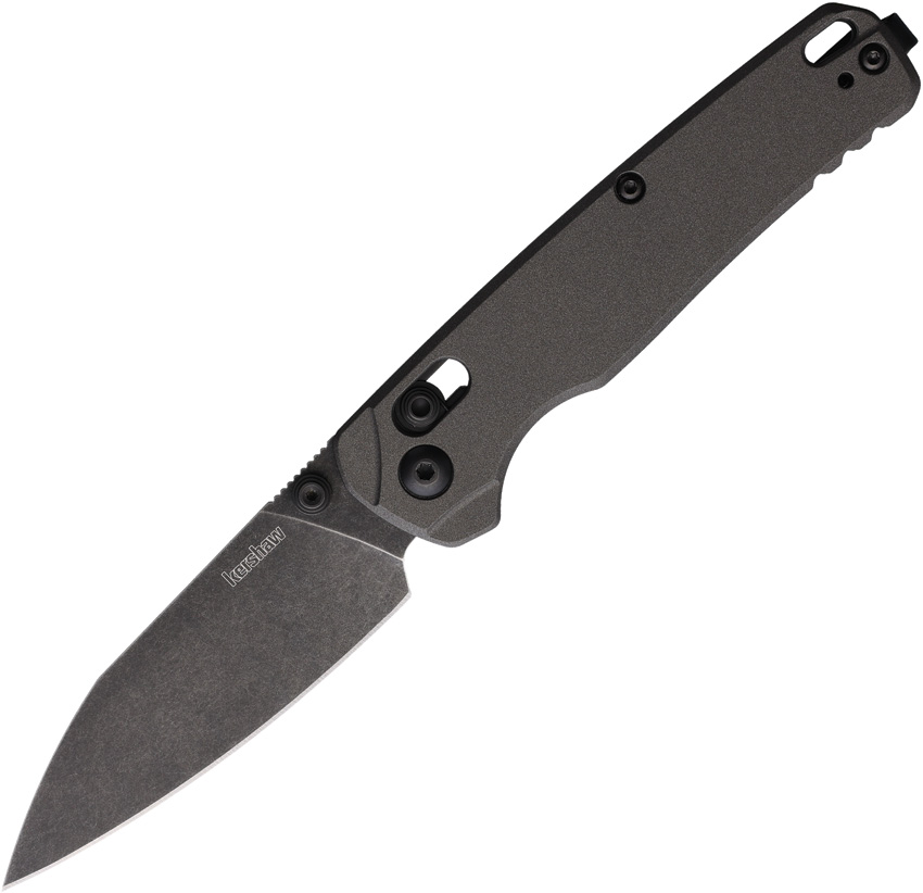 Kershaw Bel Air Lockblade Pocket Knife Gray Blackwash - KS6105GRYBW