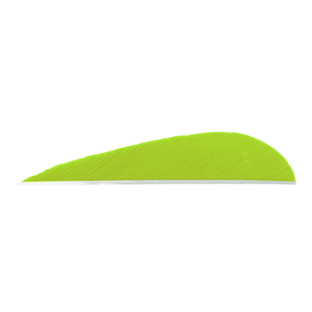 Trueflight Parabolic Feathers Chartreuse 3 In. Rw 100 Pk.