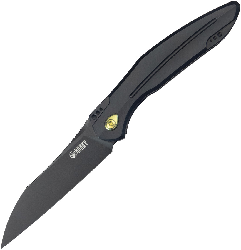 Kubey Barracuda Linerlock Pocket Knife Black Titanium - KUB299B