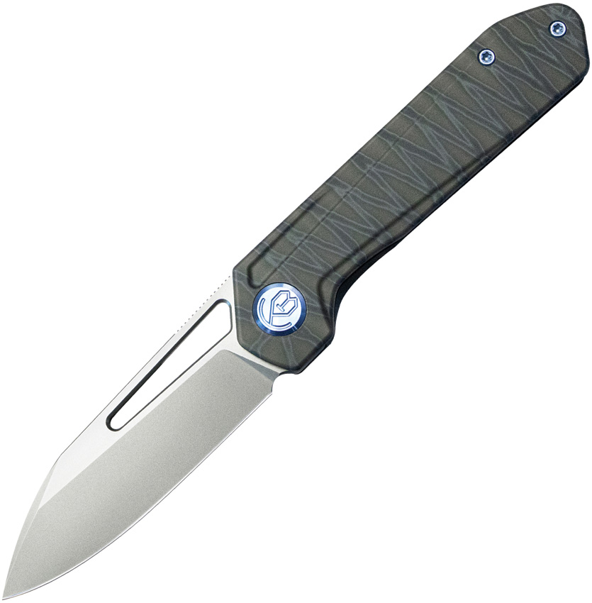 Kubey Royal Framelock Pocket Knife Flame Titanium - KUB321N