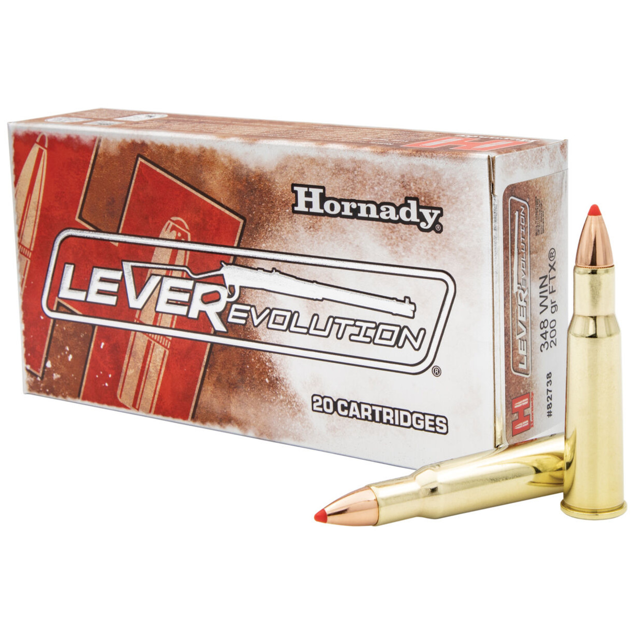 Hornady LEVERevolution 348 Winchester 200 Grain FTX Rifle Ammo (20)