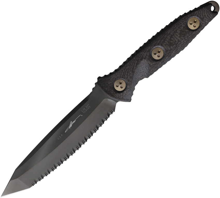 Microtech Socom Alpha Fixed Blade Knife T/E Black DLC FS - MCT1143DLCCFS