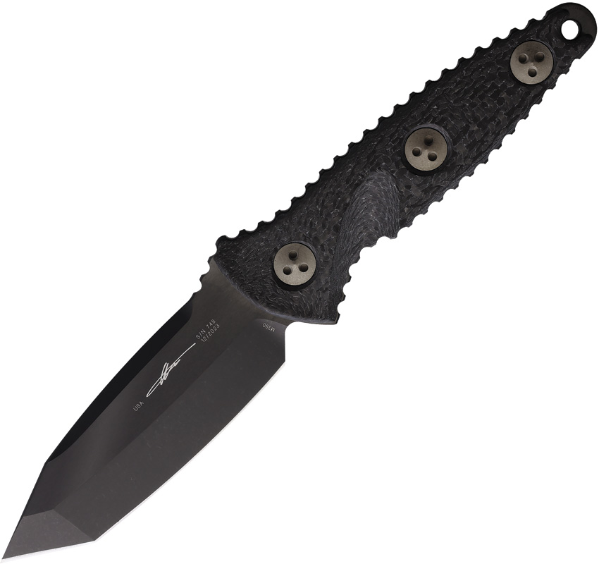 Microtech Socom Alpha Miniature Fixed Blade Knife T/E Carbon Fiber - MCT114M1DLCCFS