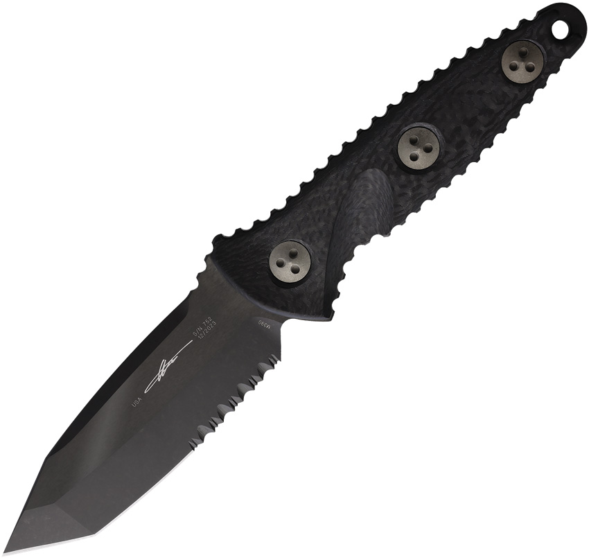 Microtech Socom Alpha Miniature Fixed Blade Knife T/E Carbon Fiber - MCT114M2DLCCFS