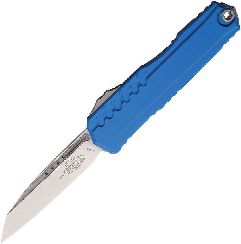 Microtech Automatic Pocket Knife Cypher II OTF SE Blue - MCT124110BL