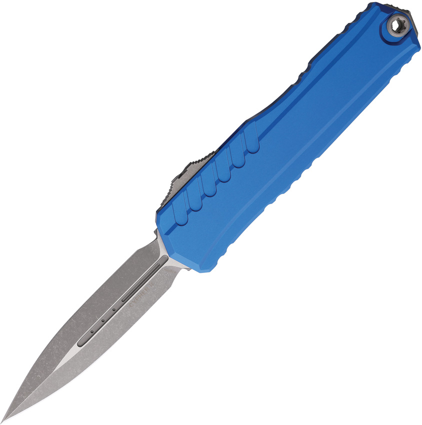 Microtech Automatic Pocket Knife Cypher II D/E OTF AP Blue - MCT124210APBL