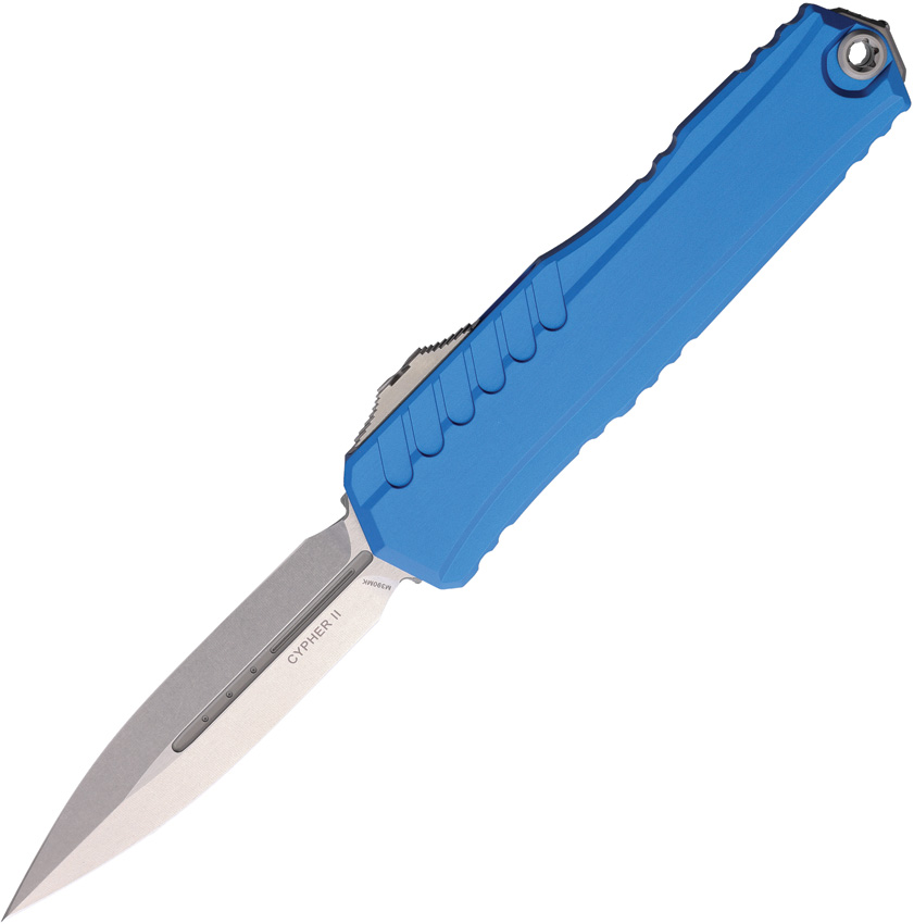 Microtech Automatic Pocket Knife Cypher II D/E OTF Blue - MCT124210BL