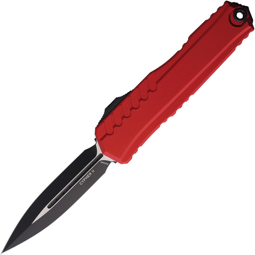 Microtech Automatic Pocket Knife Cypher II D/E Red - MCT12421RD