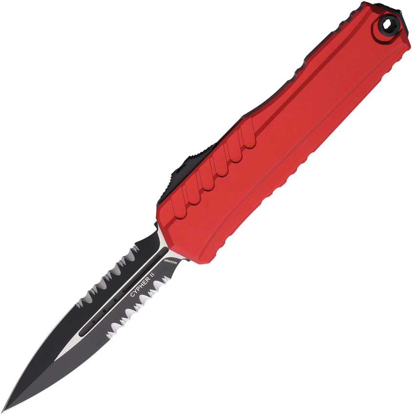 Microtech Automatic Pocket Knife Cypher II D/E OTF PS Red - MCT12422RD