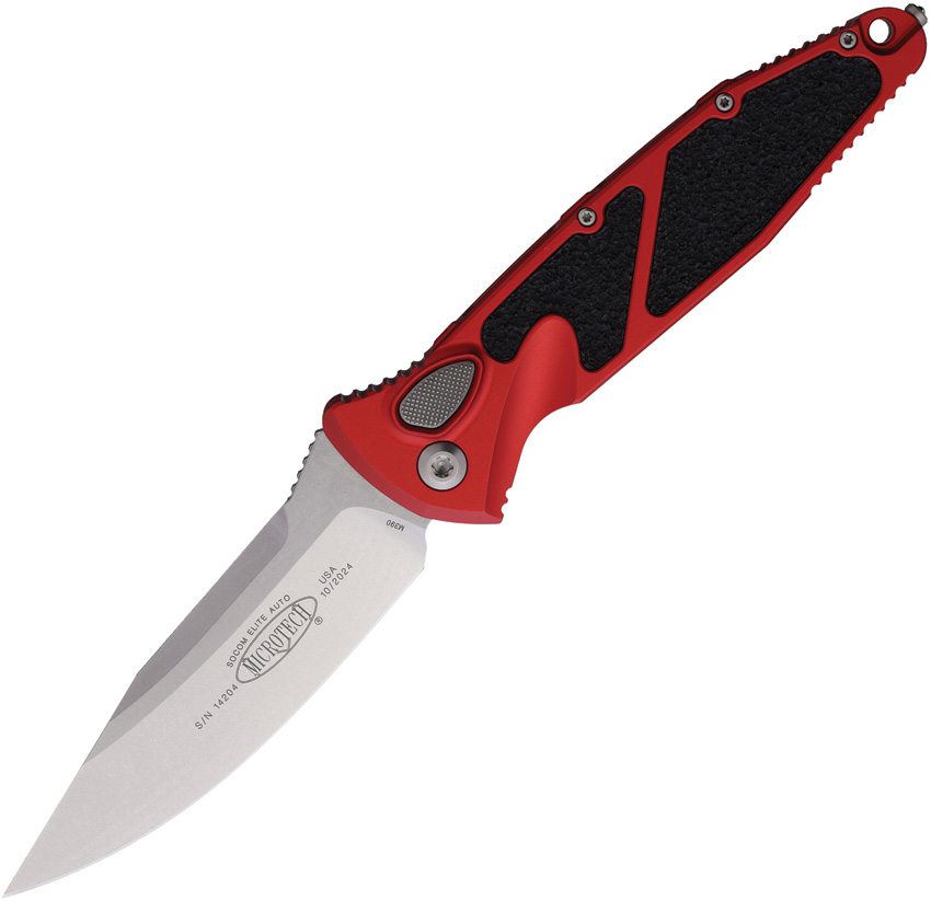 Microtech Automatic Pocket Knife Socom Elite Button Lock - MCT160A10RD
