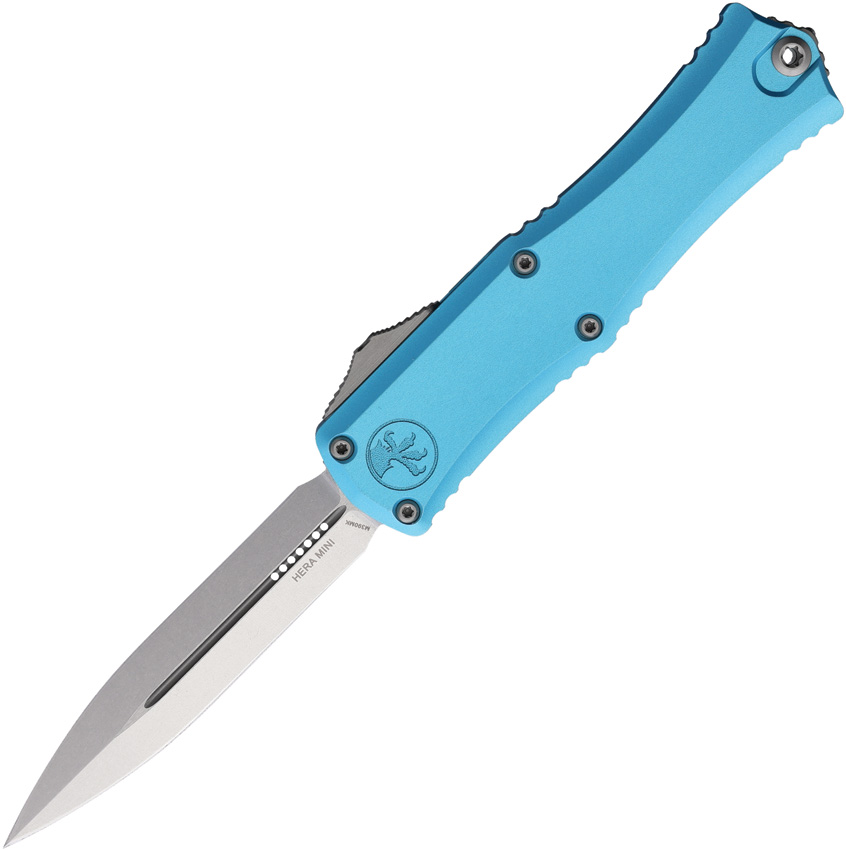 Microtech Automatic Pocket Knife Hera II Mini D/E OTF Turquoise - MCT1702M10TQ30