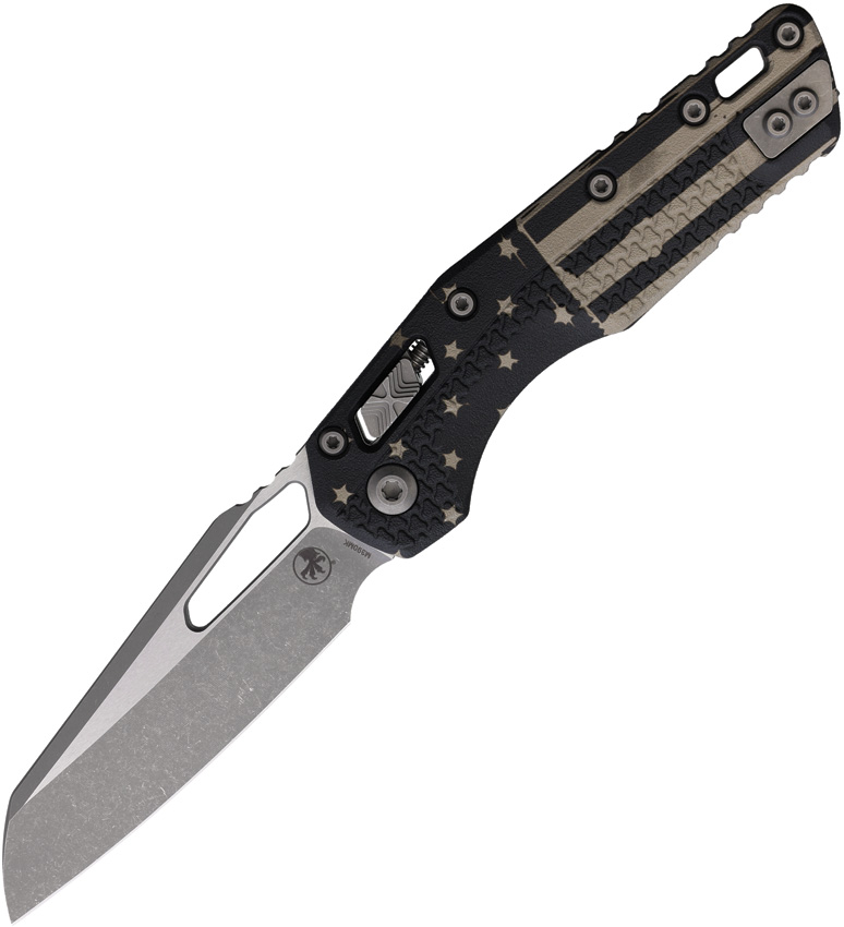 Microtech MSI Ram-Lok Pocket Knife Tri Grip Ap Flag - MCT210T10APPMFL