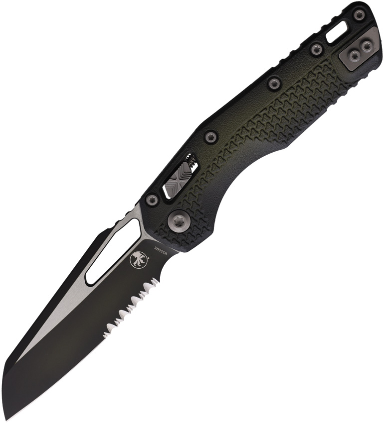 Microtech Standard Issue MSI Ram-Lok Pocket Knife Partial Serration Faded Bazooka Green - MCT210T2PMFBO