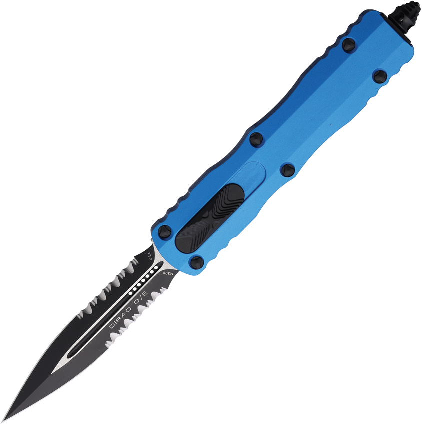 Microtech Automatic Pocket Knife Dirac D/E OTF Blue PS - MCT2252BL