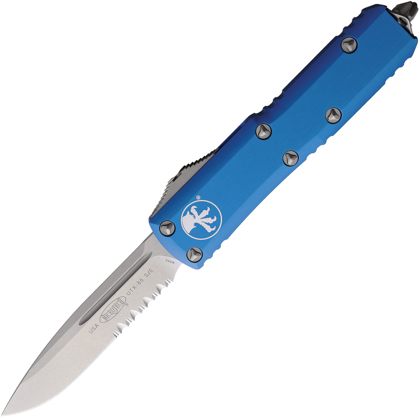 Microtech Automatic Pocket Knife UTX-85 S/E P/S Blue - MCT23111BL