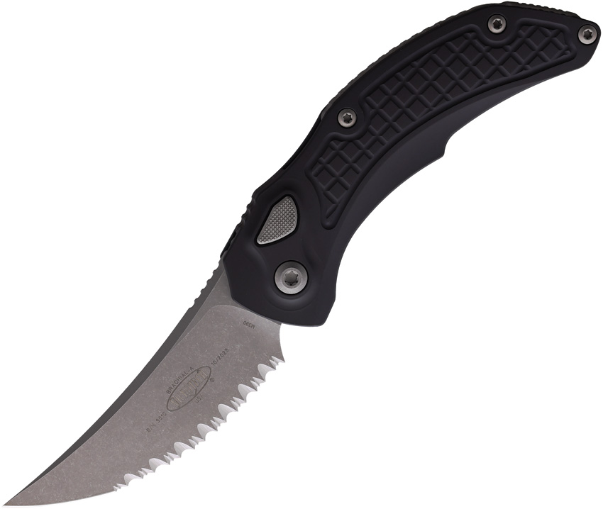 Microtech Automatic Pocket Knife Brachial Button Lock S/E - MCT268A12AP