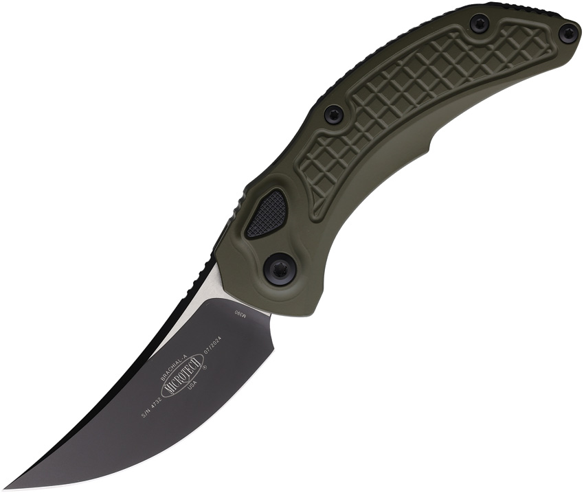 Microtech Automatic Pocket Knife Brachial Button Lock S/E - MCT268A1OD