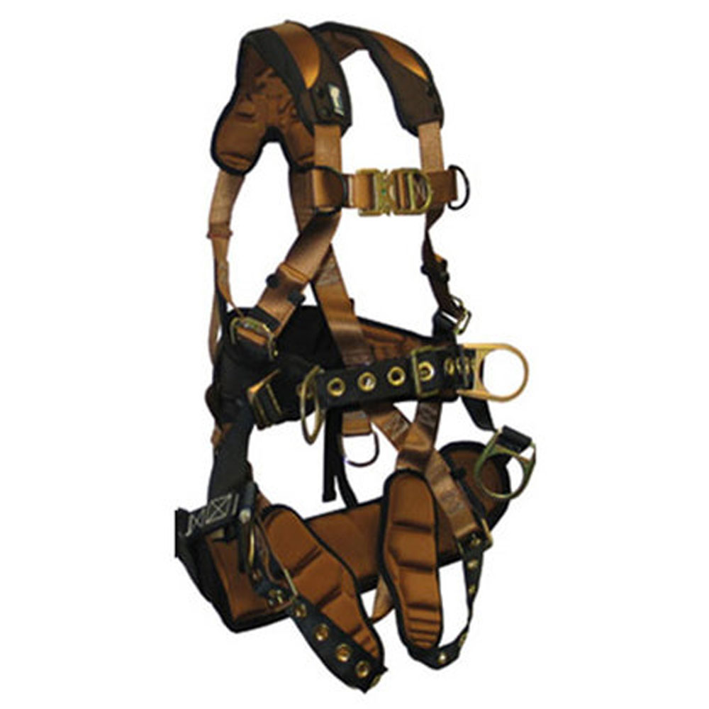 FallTech Tower Harness 6 D-Ring Tongue & Buckle Leg Straps, Large