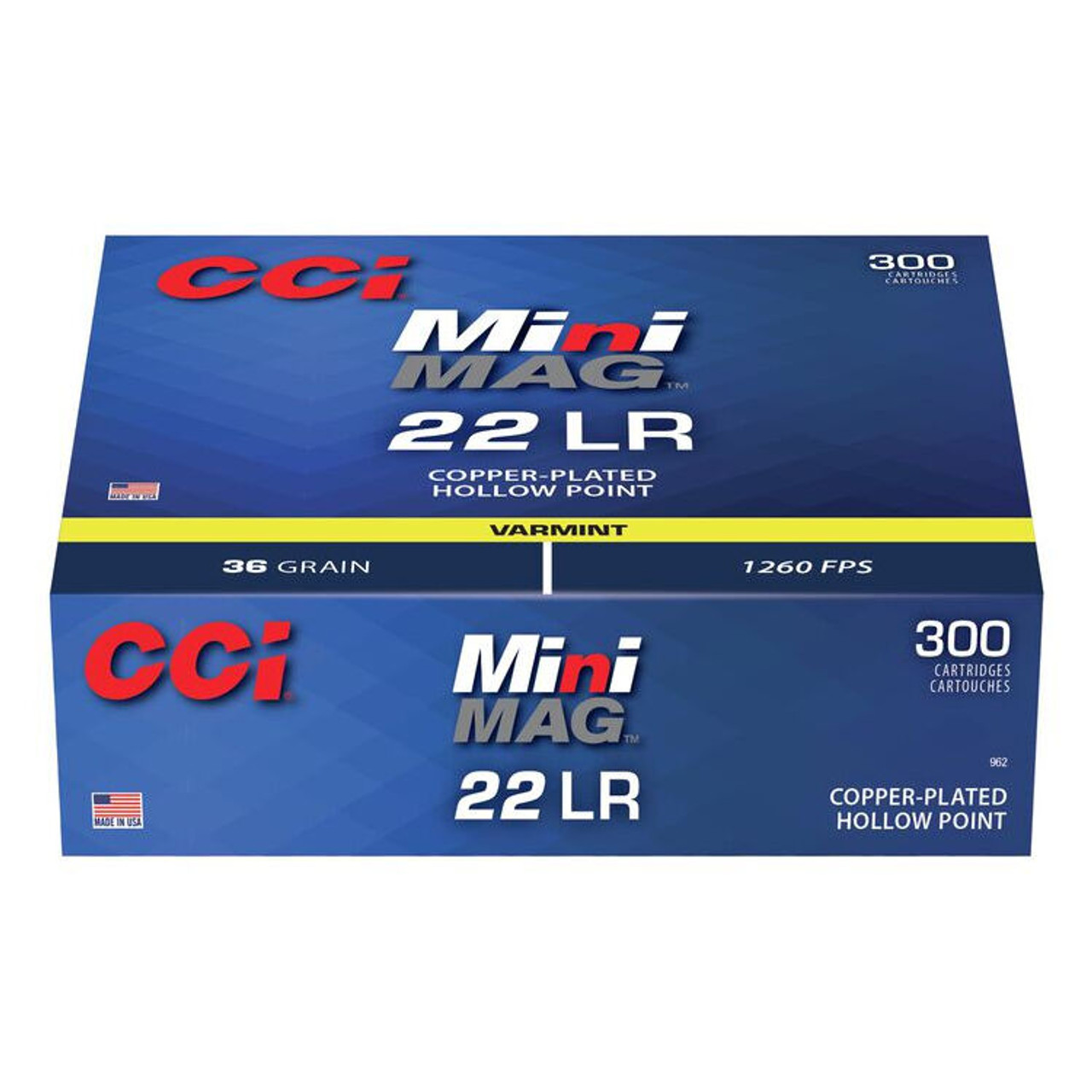 CCI Mini-Mag 22 LR 36 Grain JHP Ammo (300)