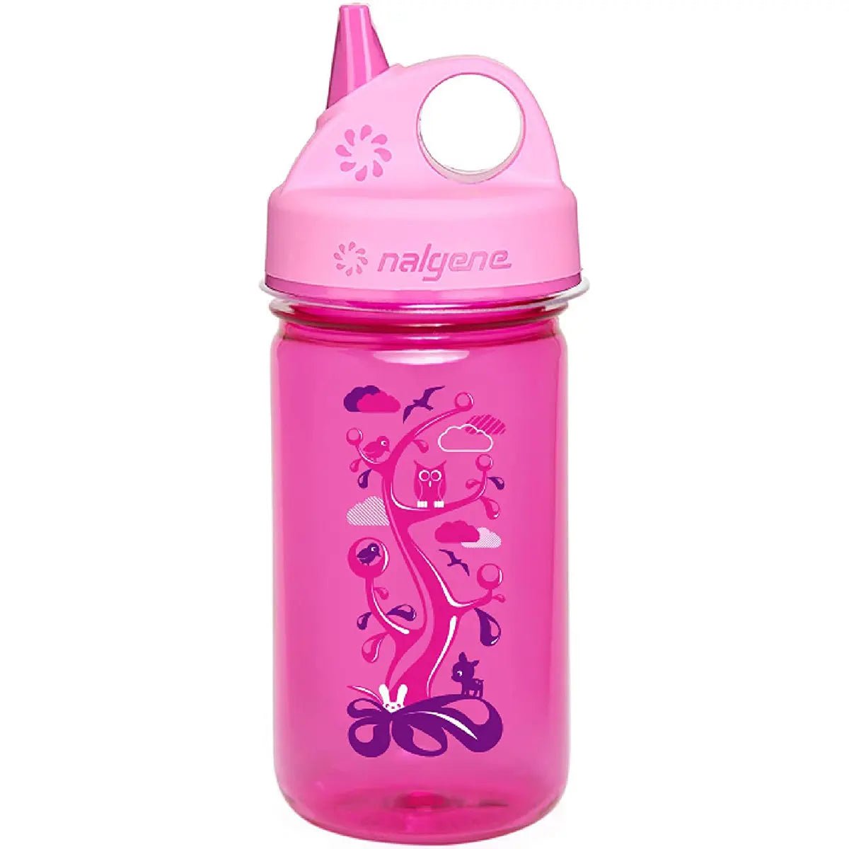 Nalgene Sustain 12 oz. Tritan Grip 'n Gulp Water Bottle - Woodland Pink/Pink