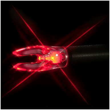 NockTurnal Lighted Nock Red Gold Tip 3 pk.