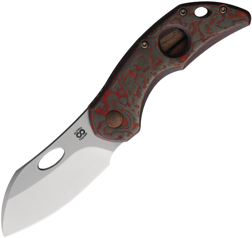 Olamic Cutlery Busker Framelock Pocket Knife Magnacut Largo Fatcarbon - OL122