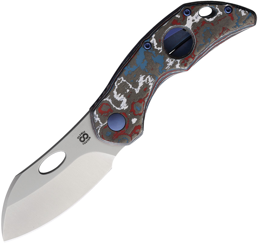 Olamic Cutlery Busker Framelock Pocket Knife Magnacut Largo Fatcarbon - OL246
