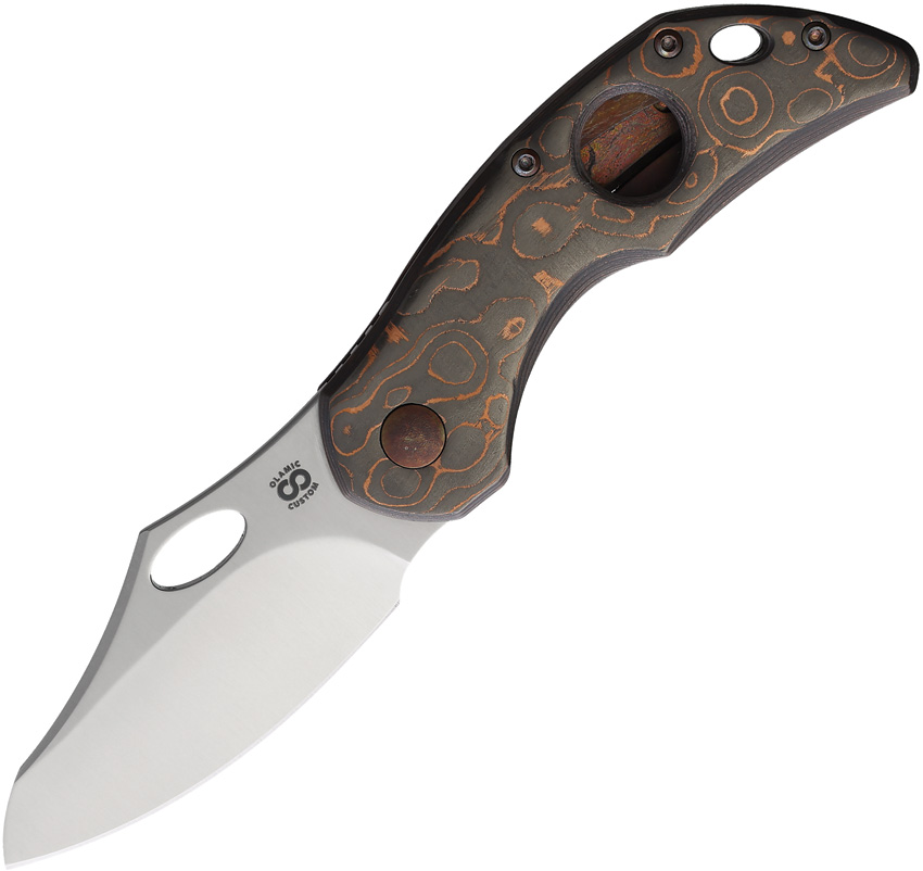 Olamic Cutlery Busker Framelock Pocket Knife Camo Copper - OL356