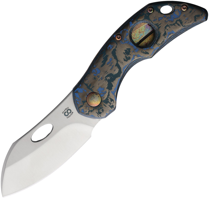 Olamic Cutlery Busker Framelock Pocket Knife Arctic Storm - OL383
