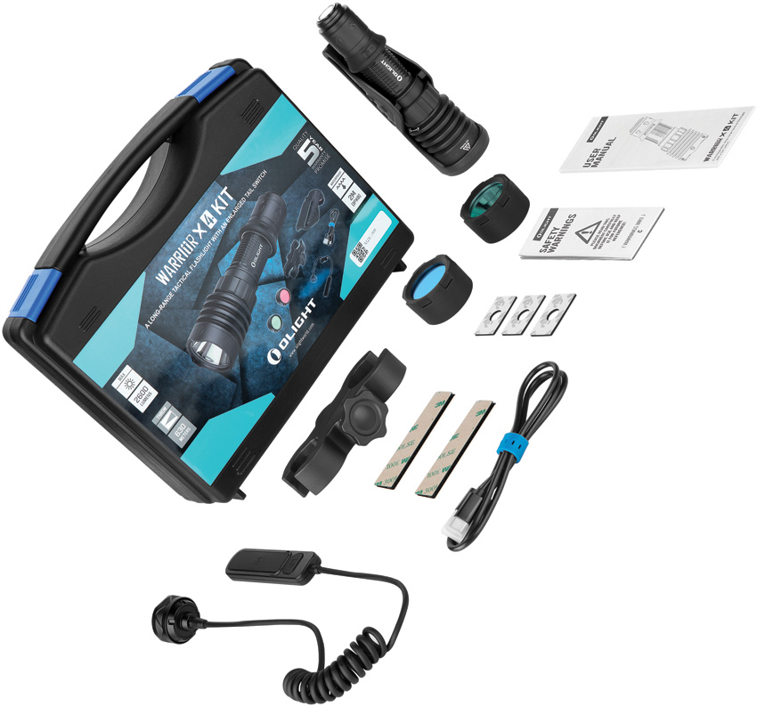 Olight Warrior X 4 Flashlight Kit Matte Black - OLTWRX4KITMTBK