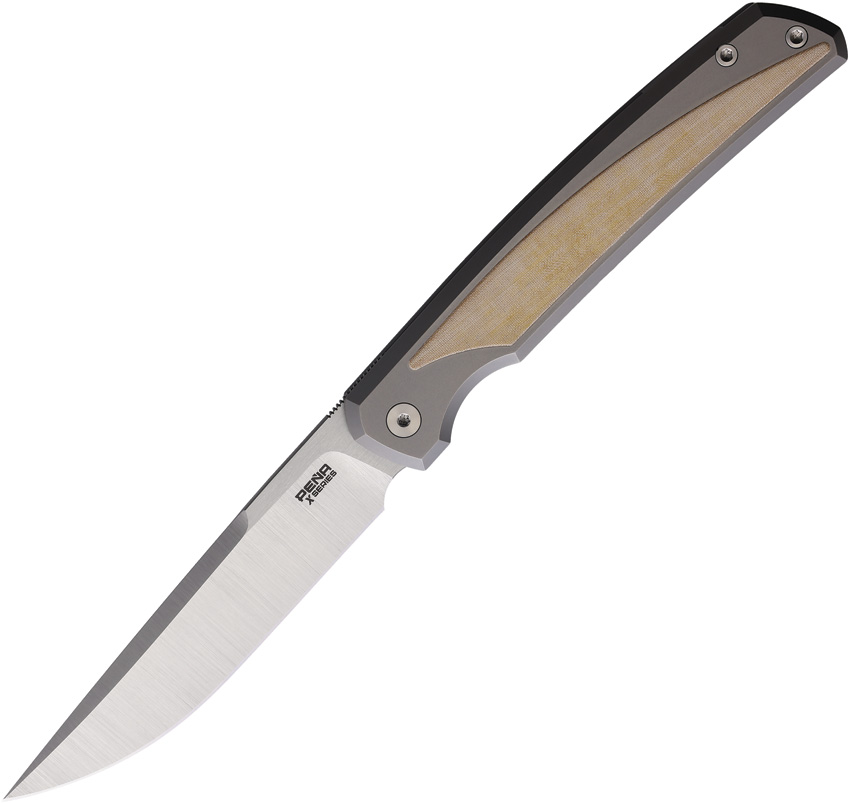 Pena Sicario Framelock Pocket Knife Antique White Micarta - PE48