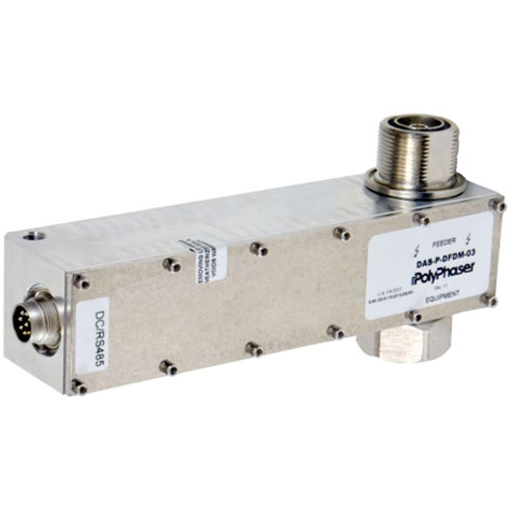 PolyPhaser DAS-P-DFDM-06 .698-1.0/1.7-2.7GHz Bias T w/ Female AISG, RF=DIN-M:Eq=DIN-F