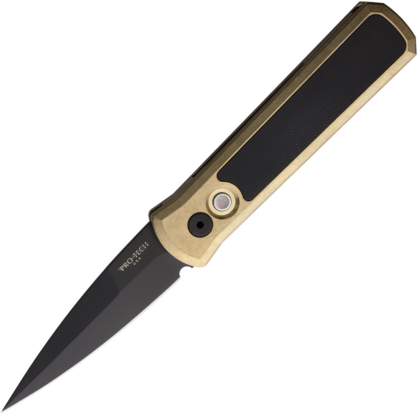 Pro Tech Automatic Pocket Knife Godson Button Lock Bronze - PTKGS006