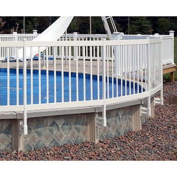 Vinyl Works Of Canada - Kit 1A Resin Above Ground Pool Fence Kit, 8 Sections