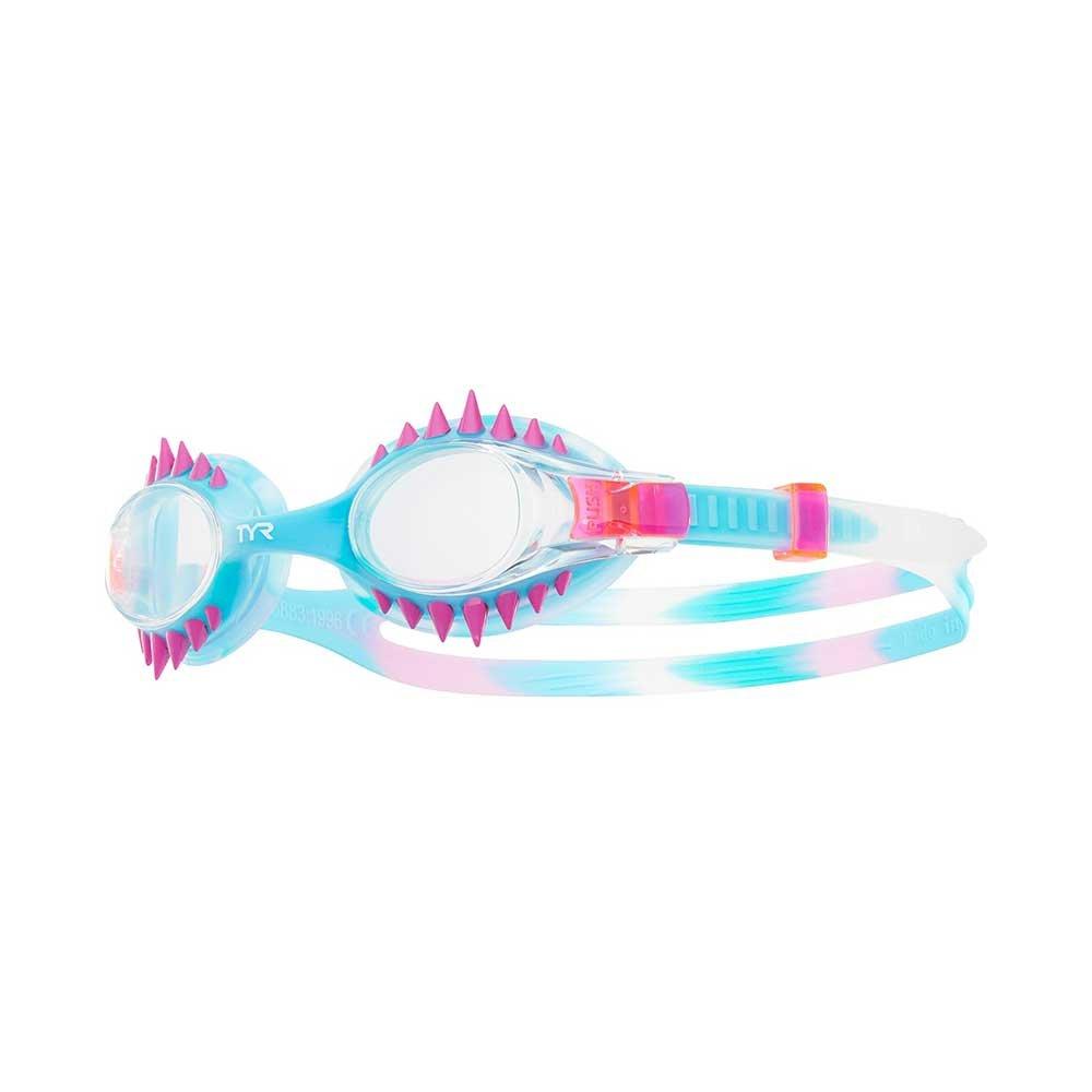TYR - Swimple Tie Dye Spikes Kids Swim Goggles - Mint/Purple