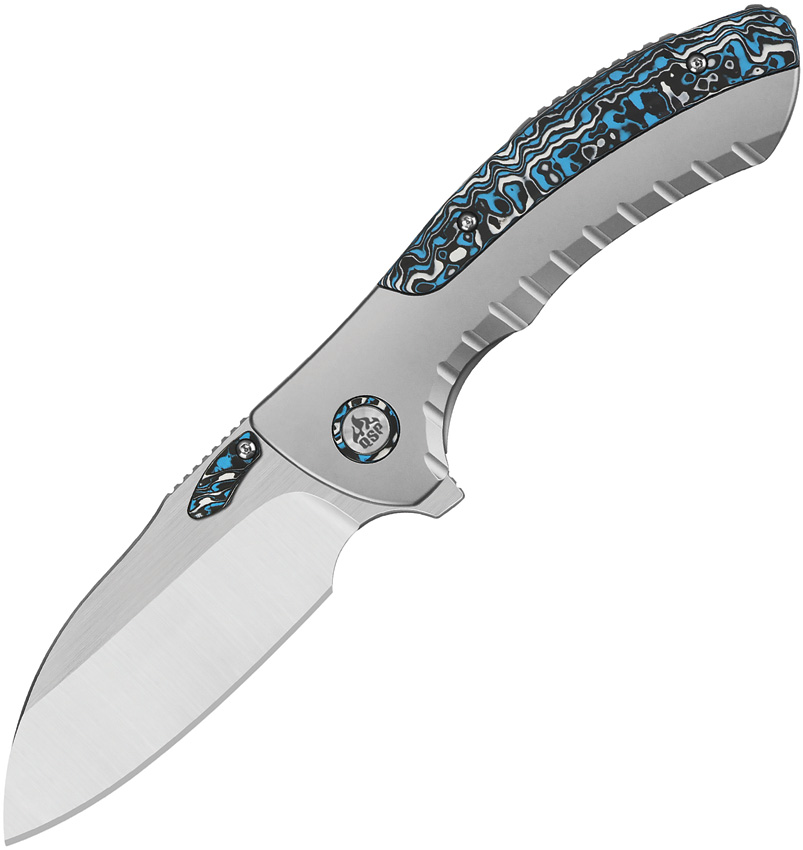 QSP Capybara Framelock Pocket Knife Titanium Carbon Fiber - QS152A1