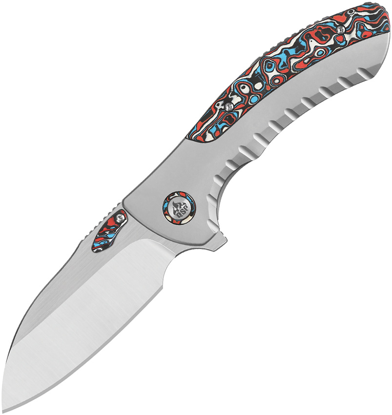 QSP Capybara Framelock Pocket Knife Titanium Carbon Fiber - QS152B1